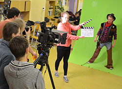 Práce v profi studiu se zeleným klíčovacím plátnem www.filmovy-tabor.eu